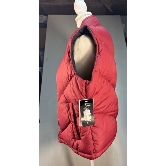 Big Chill Women's Chevron Quilted Puffer Vest W/Reversible Pockets Red Black - Picture 10 of 10